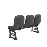 CadeiraLongarinaRiadeAssentoeEncostoCorPretoBasePlasticoPreto