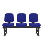 CadeiraLongarinaRiadeAssentoeEncostoCorAzulBasePlasticoPreto