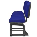 CadeiraLongarinaRiadeAssentoeEncostoCorAzulBasePlasticoPreto