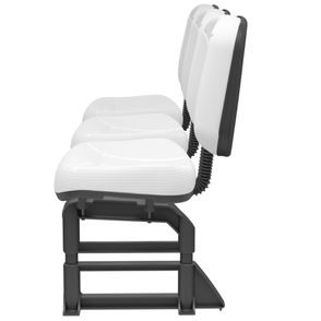 Longarina Riade Diretor 3 Lugares Assento e Encosto Cor Branco Base Plástico Preto - 68260