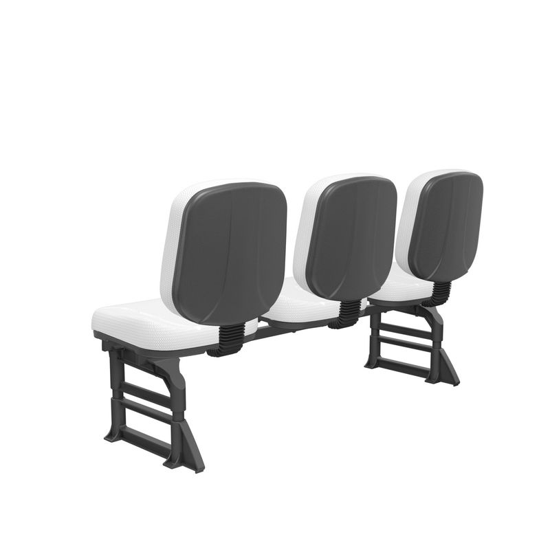 CadeiraLongarinaRiadeAssentoeEncostoCorBrancoBasePlasticoPreto