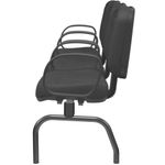 LongarinaRiadeDiretor3LugaresAssentoeEncostoCorPretoBaseMetalPreto