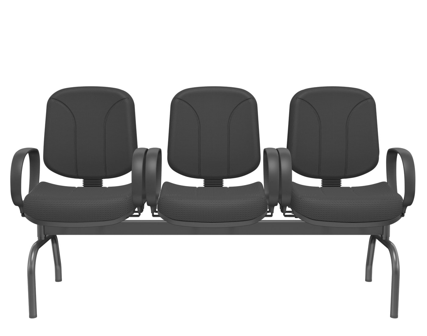 Longarina-Riade-Diretor-3-Lugares-Assento-e-Encosto-Cor-Preto-Base-Metal-Preto---68263