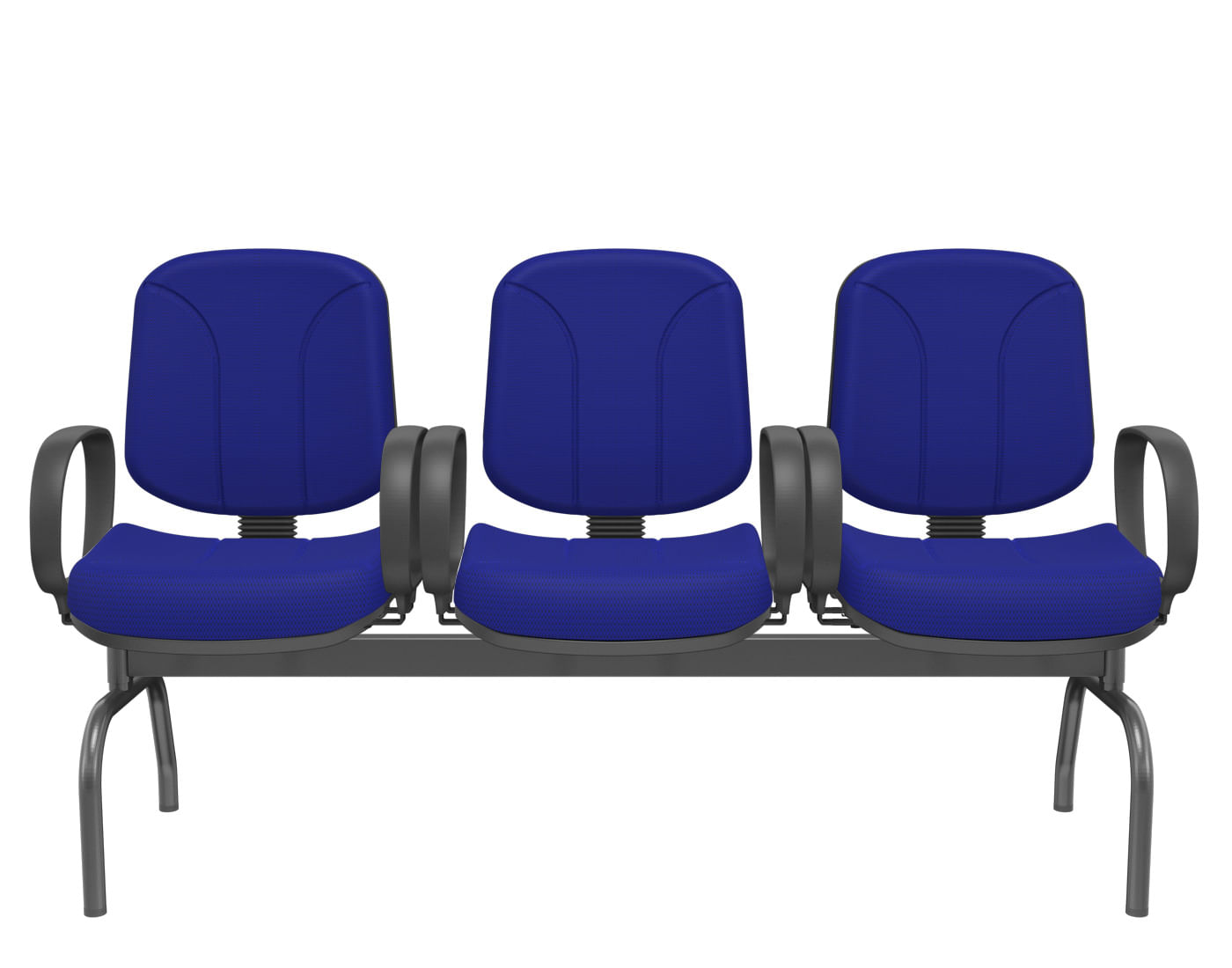 Longarina-Riade-Diretor-3-Lugares-com-Bracos-Corsa-Assento-e-Encosto-Cor-Azul-Base-Metal-Preto---68264-