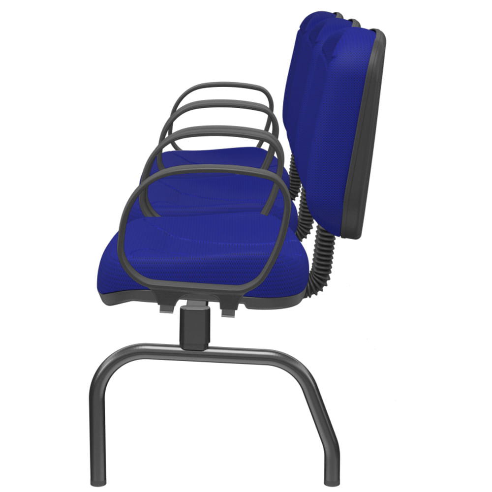Longarina-Riade-Diretor-3-Lugares-com-Bracos-Corsa-Assento-e-Encosto-Cor-Azul-Base-Metal-Preto---68264-