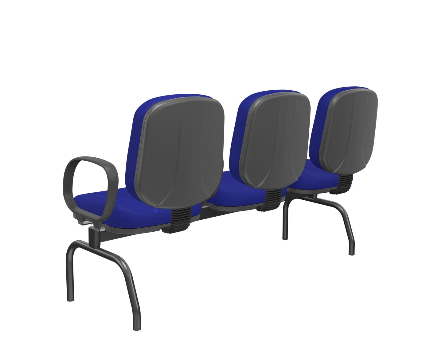 Longarina-Riade-Diretor-3-Lugares-com-Bracos-Corsa-Assento-e-Encosto-Cor-Azul-Base-Metal-Preto---68264-
