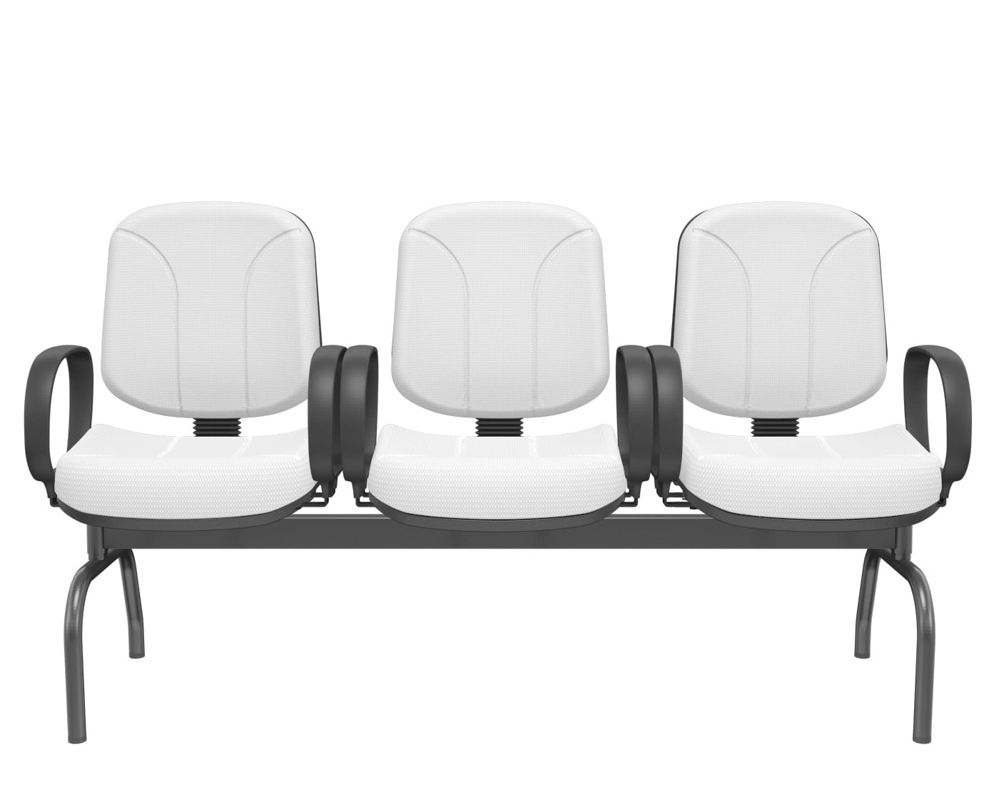 Longarina-Riade-Diretor-3-Lugares-com-Bracos-Corsa-Assento-e-Encosto-Cor-Branco-Base-Metal-Preto---68266