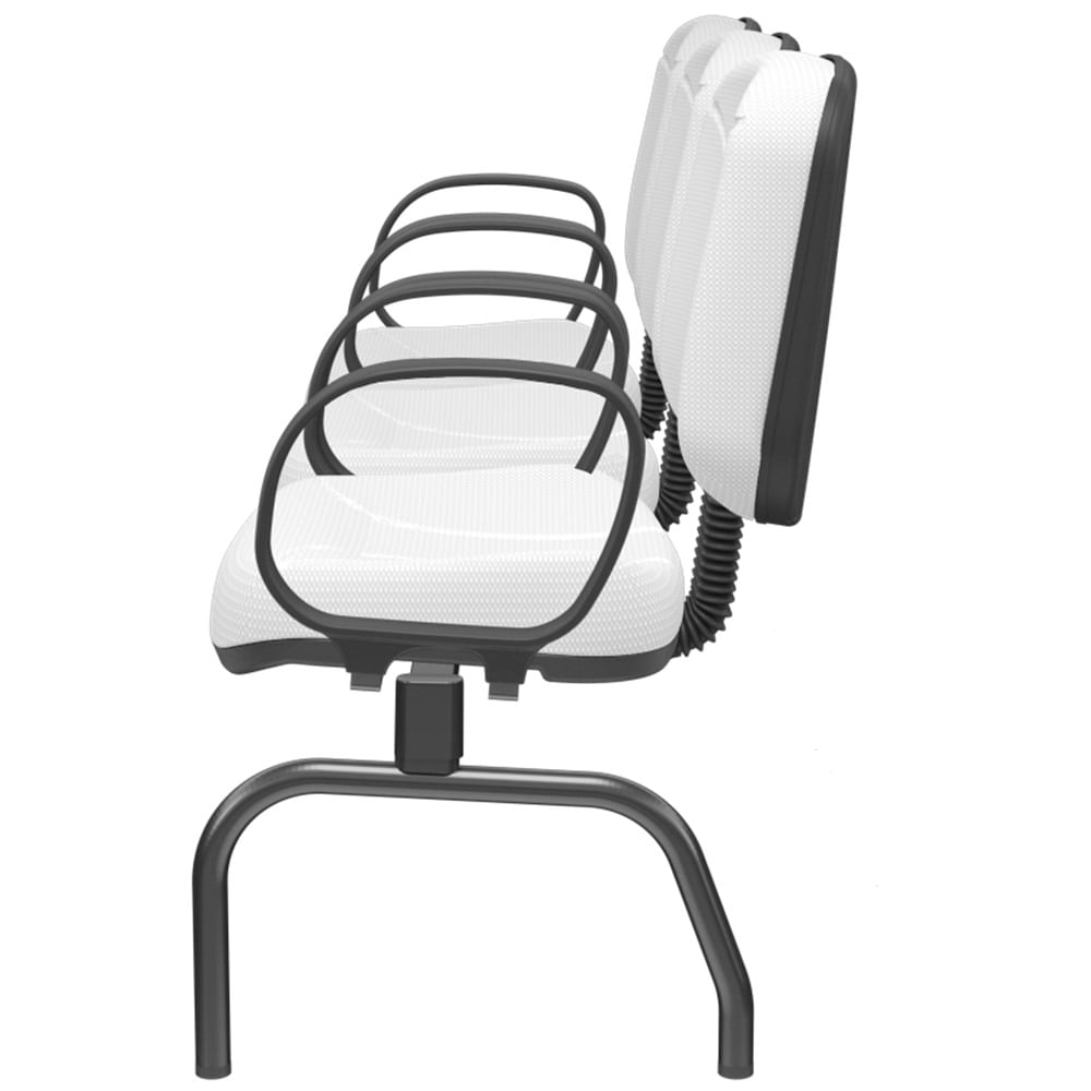 Longarina-Riade-Diretor-3-Lugares-com-Bracos-Corsa-Assento-e-Encosto-Cor-Branco-Base-Metal-Preto---68266