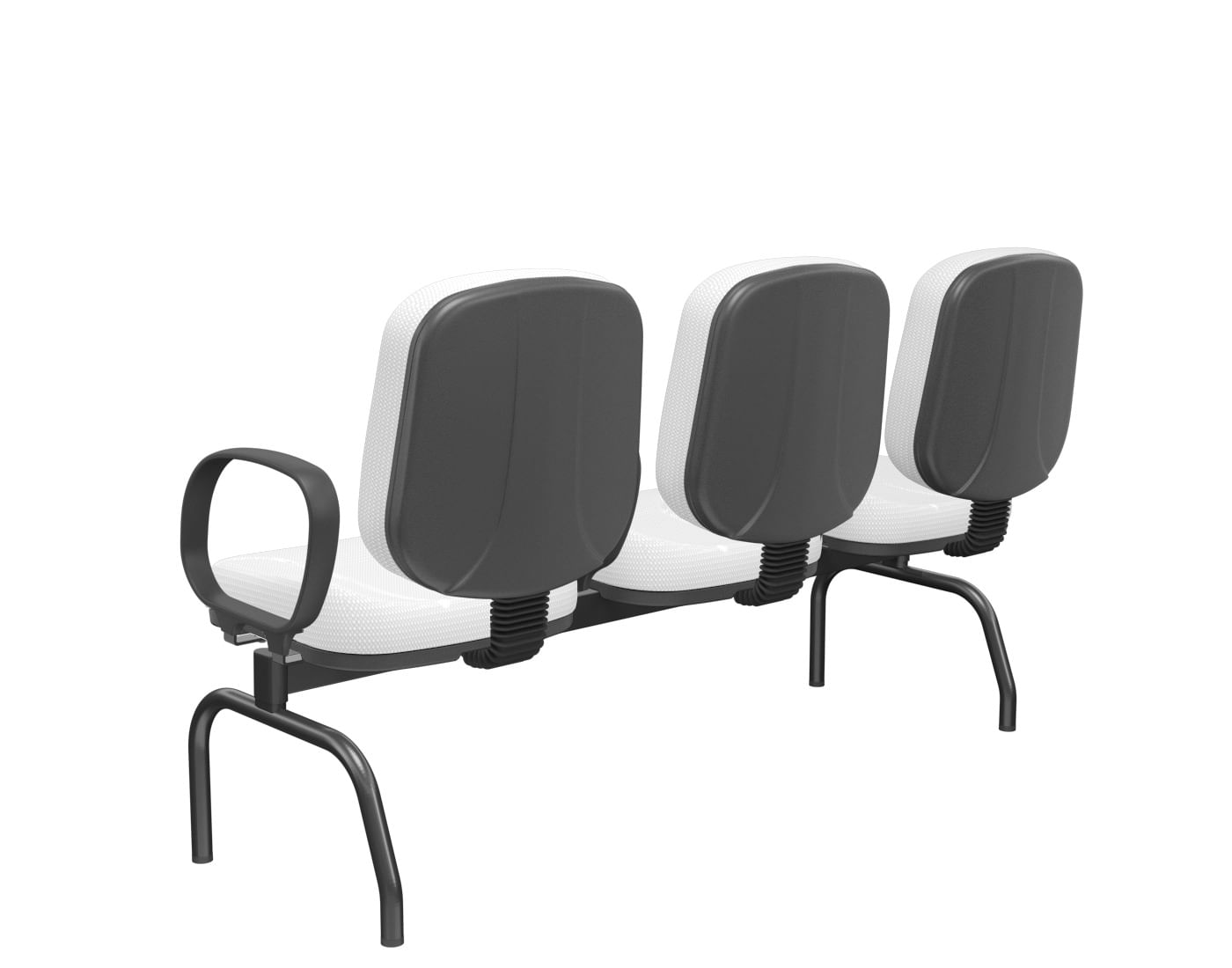 Longarina-Riade-Diretor-3-Lugares-com-Bracos-Corsa-Assento-e-Encosto-Cor-Branco-Base-Metal-Preto---68266