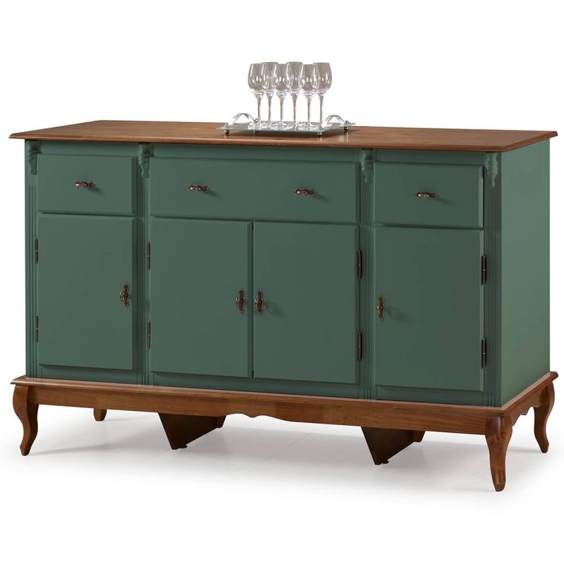 BalcaoTexas4Portas3GavetasVerdeMusgo175cm