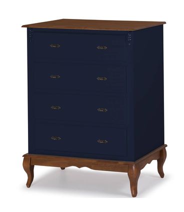 Cômoda Malci Azul Petróleo 4 Gavetas 116cm - 68279