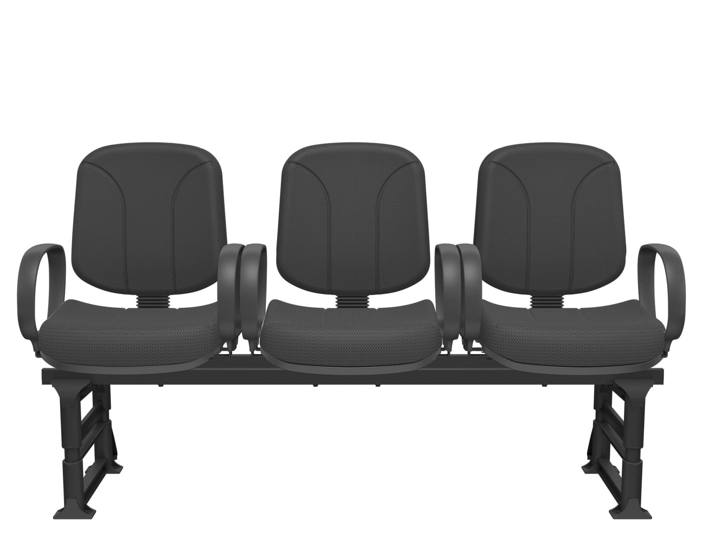 Longarina-Riade-Diretor-3-Lugares-Assento-e-Encosto-Cor-Preto-Base-Plastico-Preto-com-Apoio-de-Braco-Corsa---68285