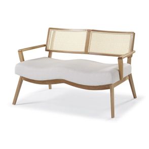 Sofá Shell com Corda Neblina e 2 Lugares Na cor Amêndoa 130 cm - 65696