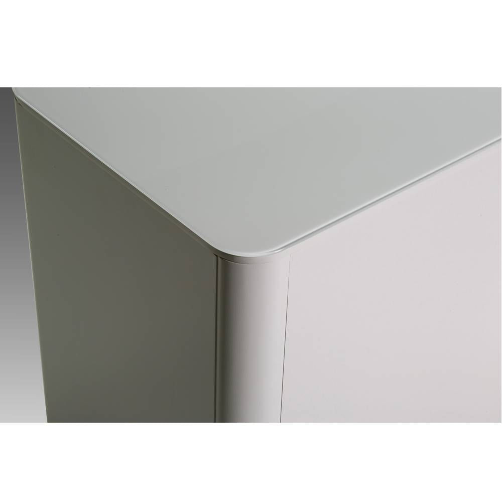 buffer confu 150cm de largura 3 portas  cor off whitte acetinado tampo em vidro