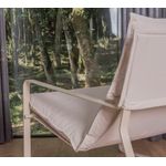 PoltronaMoonEstofadaCouroNaturalBrancoBasedeMetalBranco