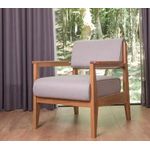 PoltronaVenusEstofadaCinzaBasedeMadeiraMel