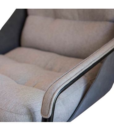 Poltrona Algarve Cru Base de Ferro Preta - 68432