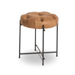 PuffOregonAssentoCouroCarameloBasePreto