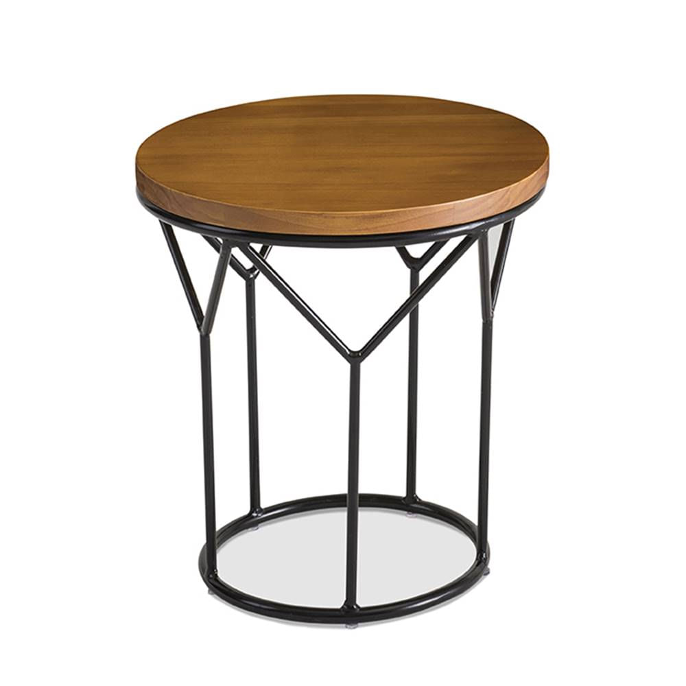 Mesa-Lateral-Redonda-Stillus-Baixa-Tampo-Mel-Estrutura-Aco-Carbono-Preta---68553