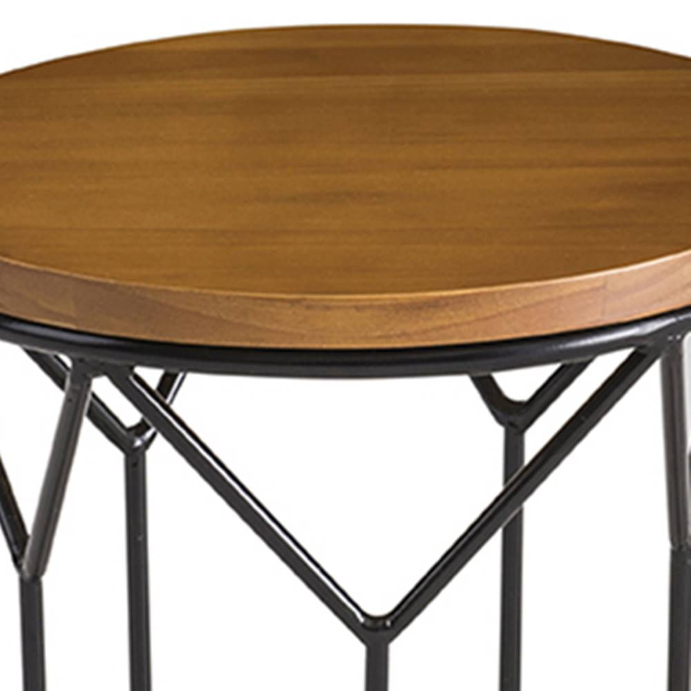 Mesa-Lateral-Redonda-Stillus-Baixa-Tampo-Mel-Estrutura-Aco-Carbono-Preta---68553