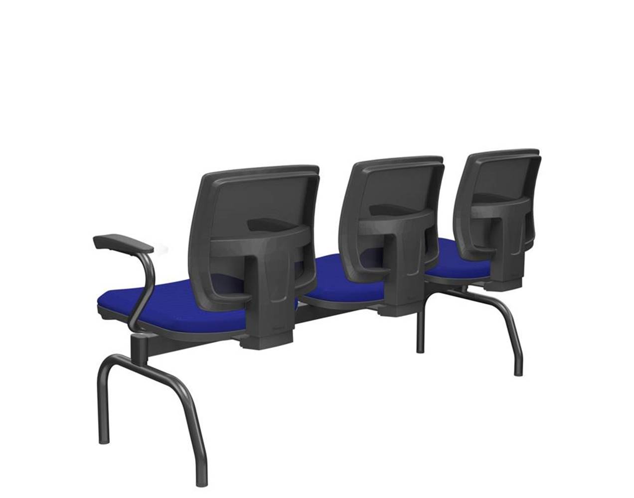 Longarina-Flora-3-Lugares-Encosto-Tela-Preta-Assento-Aero-Azul-Com-Braco-Base-Metal-Preto---68588