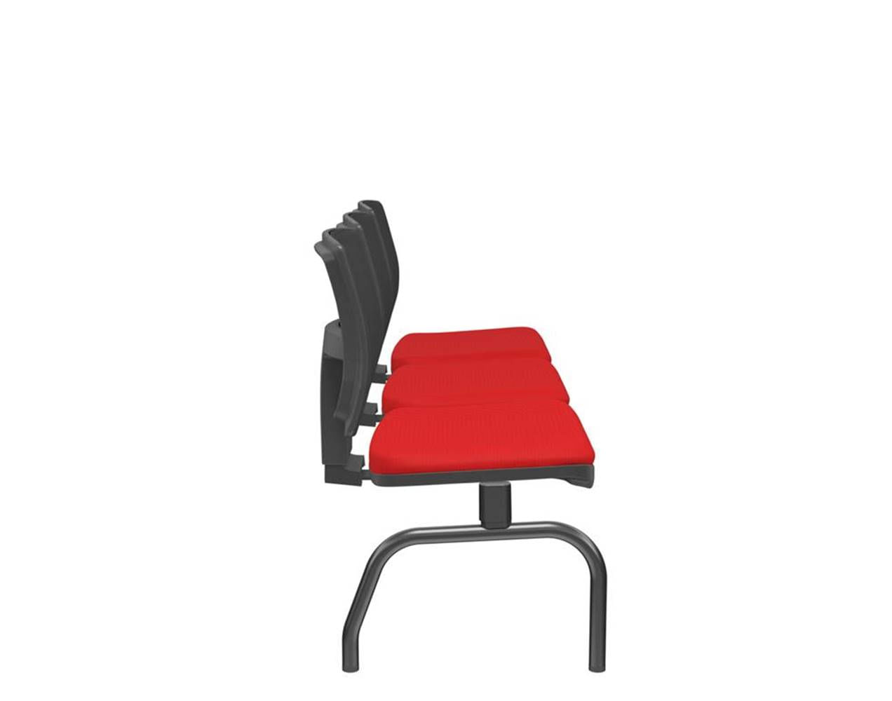 Longarina-Flora-3-Lugares-Encosto-Tela-Preta-Assento-Aero-Vermelho-Sem-Braco-Base-Metal-Preto---68578