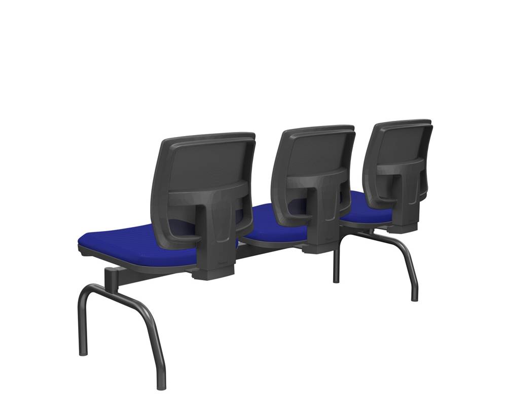 Longarina-Flora-3-Lugares-Encosto-Tela-Preta-Assento-Aero-Azul-Sem-Braco-Base-Metal-Preto---68574
