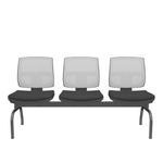 LongarinaFlora3LugaresEncostoTelaBrancaAssentoAeroPretoSemBracoBaseMetalPreto68585