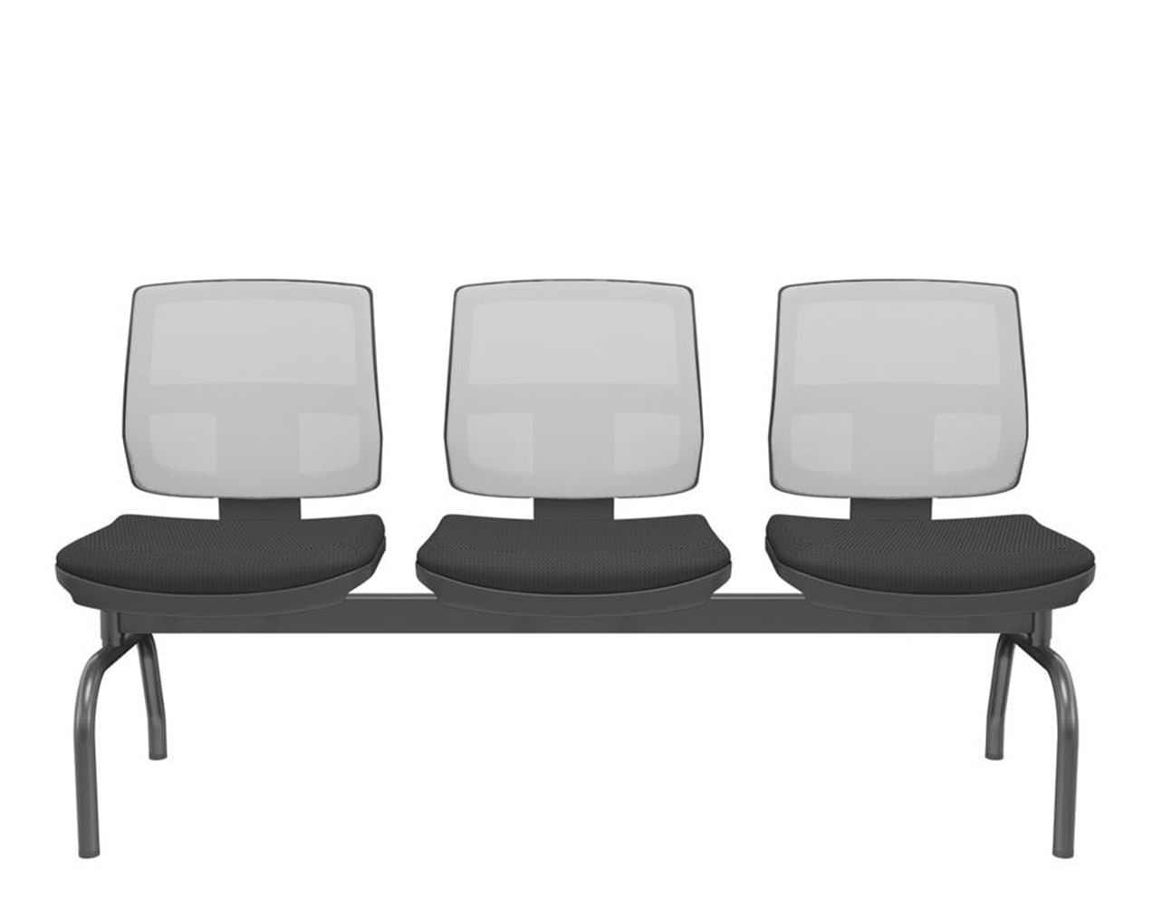 Longarina-Flora-3-Lugares-Encosto-Tela-Branca-Assento-Aero-Preto-Sem-Braco-Base-Metal-Preto---68585