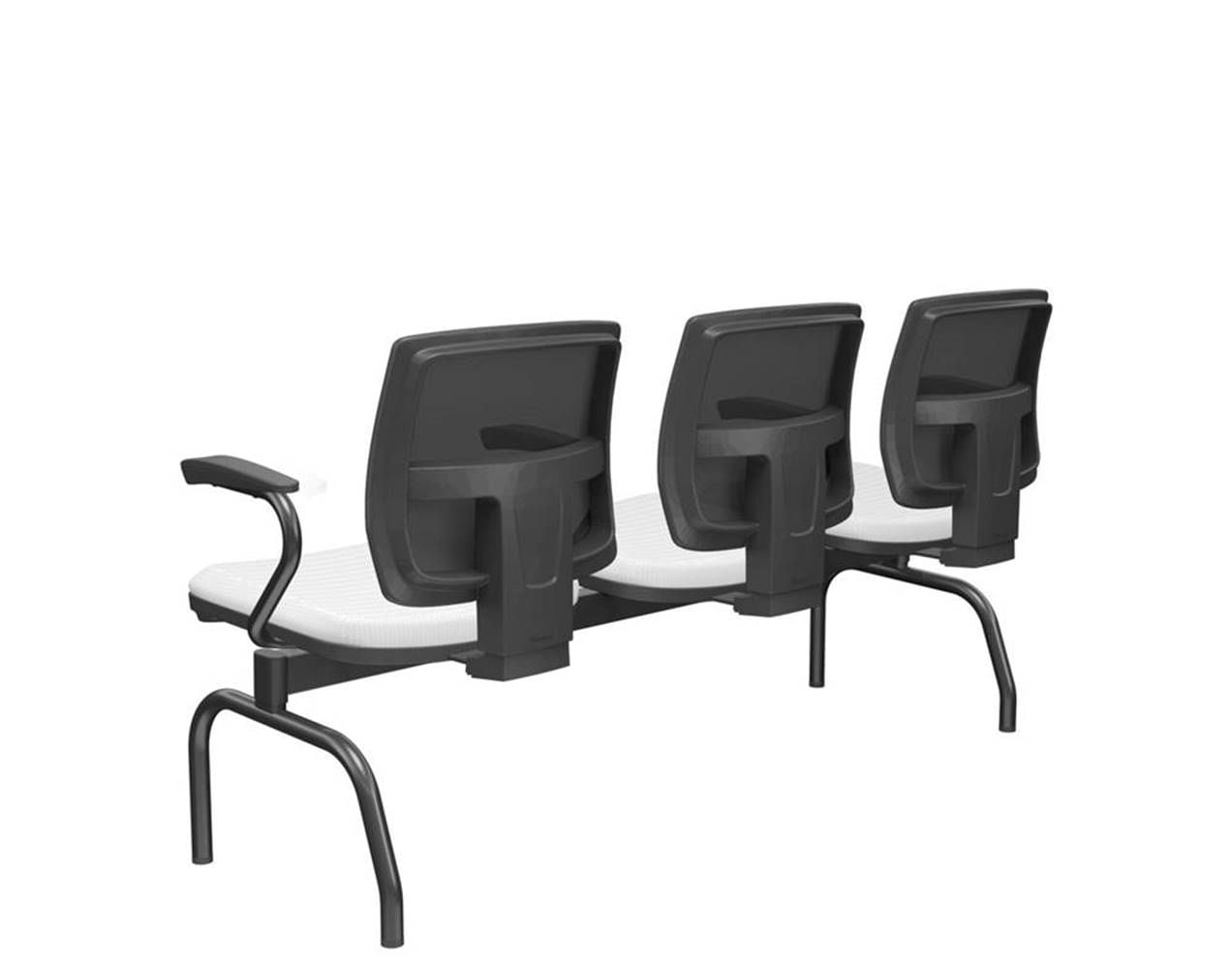Longarina-Flora-3-Lugares-Encosto-Tela-Preta-Assento-Aero-Branco-Com-Braco-Base-Metal-Preto---68593