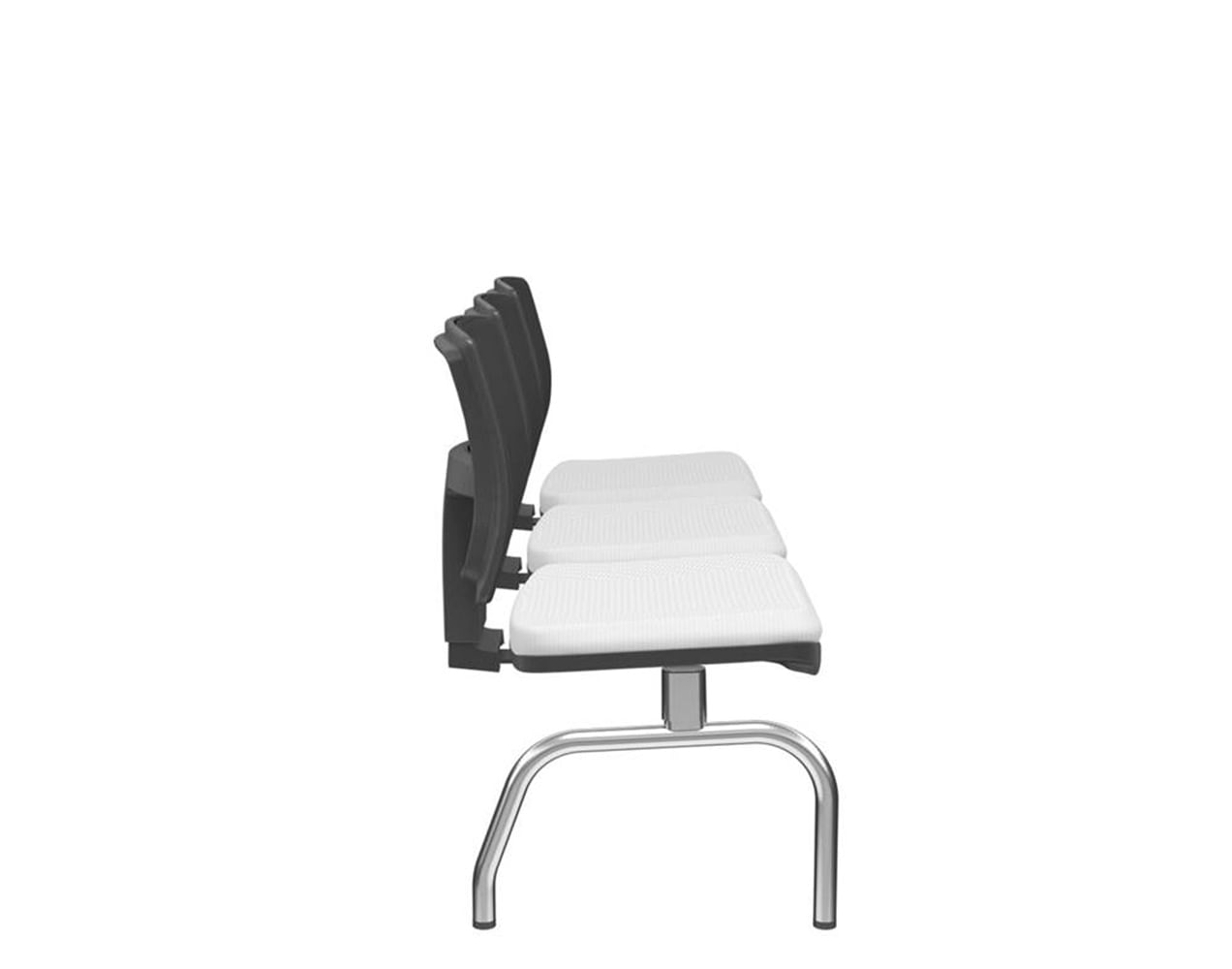 Longarina-Flora-3-Lugares-Encosto-Tela-Preta-Assento-Aero-Branco-Sem-Braco-Base-Metal-Preto---68604