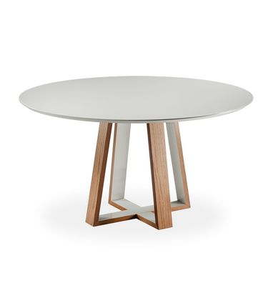 Mesa Jantar Macau Carvalho Amendoa Tampo Off White 140cm - 68640