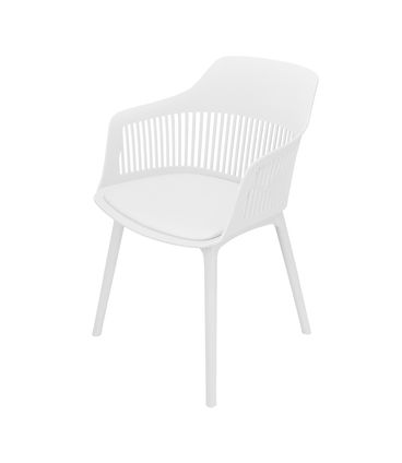 Cadeira Cooper em Polipropileno Branco com Almofada no Assento - 68717