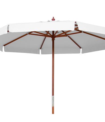 Ombrellone Ilhabela - Cobertura Bagum Branco - Haste em Madeira 240cm - 54285