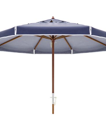 Ombrellone Ilhabela - Cobertura Bagum Azul - Haste em Madeira 240cm - 68816