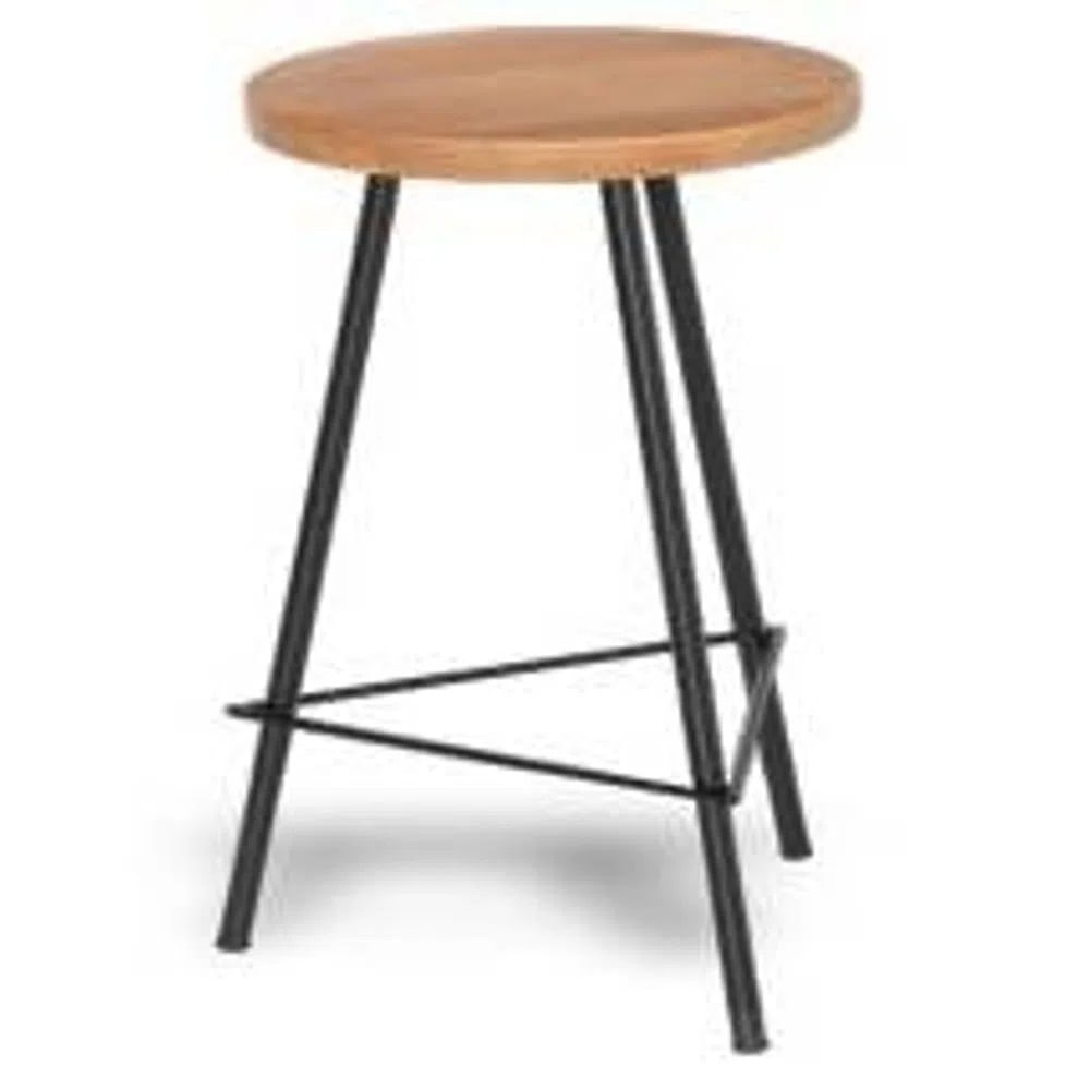 Banqueta-Vall-Baixa-Tampo-Mel-Base-Preta-45cm