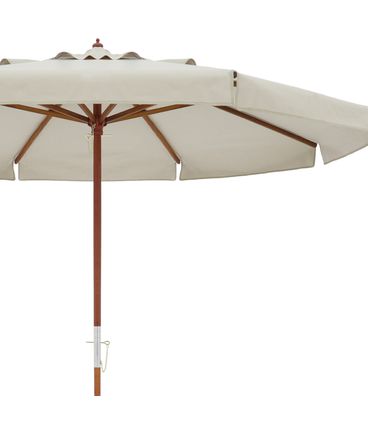 Ombrellone Ilhabela - Cobertura Bagum Bege - Haste em Madeira 240cm - 68836