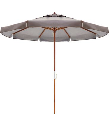 Ombrellone Ilhabela - Cobertura Bagum Marrom - Haste em Madeira 240cm - 68872