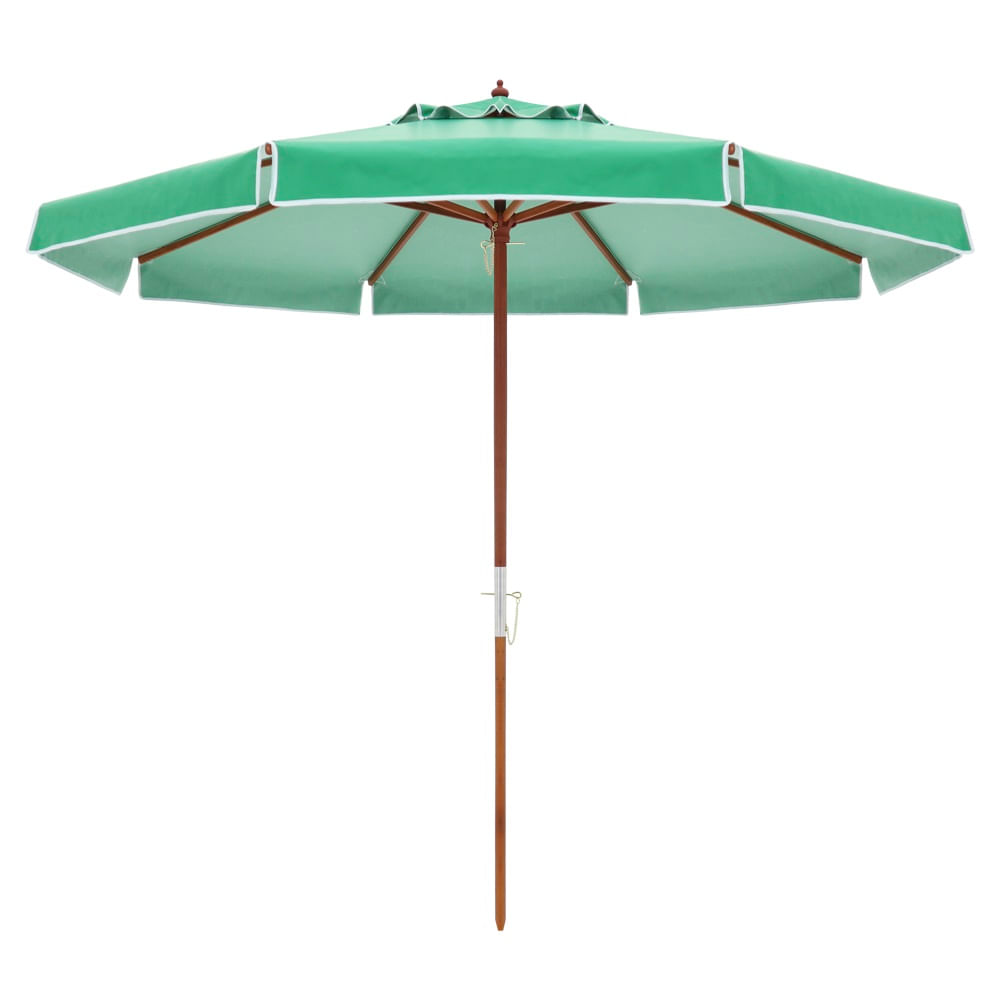 Ombrellone-Ilhabela---Cobertura-Bagun-Verde---Haste-em-Madeira-300cm---68875