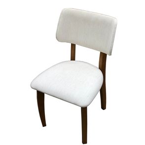 Cadeira Luzern Assento Branco com Base Imbuia Natural - 68012