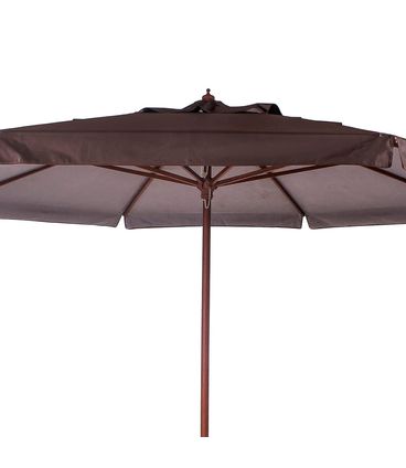 Ombrellone Astúrias - Cobertura Bagum Marrom - Haste em Madeira 400cm - 68917