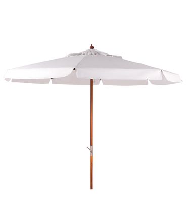 Ombrellone Brisa Branco - Varetas em Madeira - Acionado com Manivela 270cm - 68931
