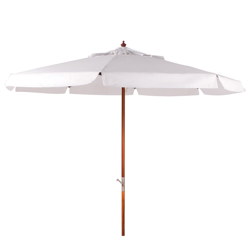 OmbrelloneBrisaBrancoVaretasemMadeiraAcionadocomManivela270cm68931