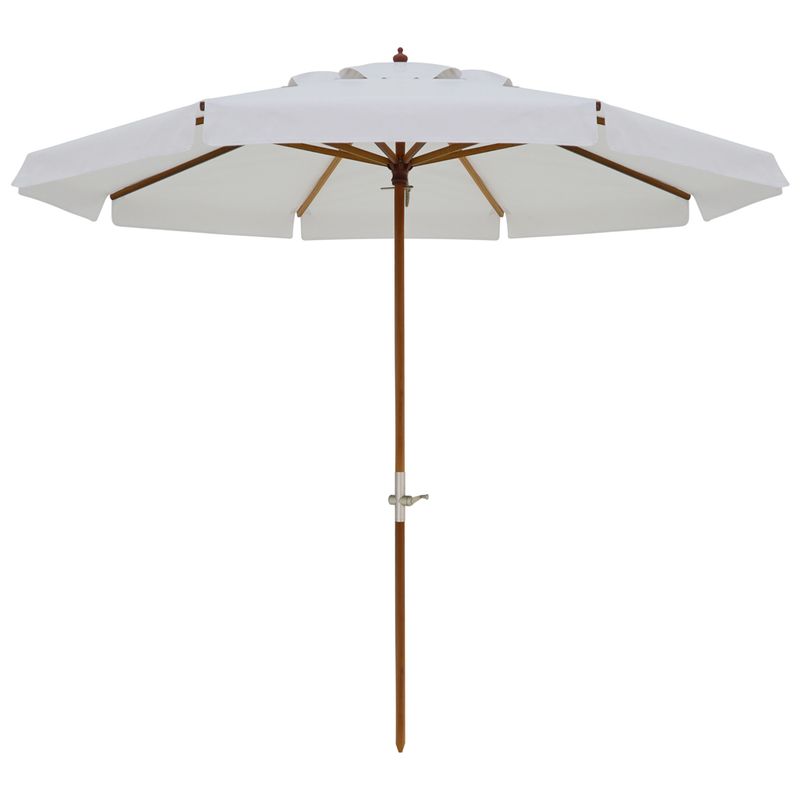 OmbrelloneBrisaBrancoVaretasemMadeiraAcionadocomManivela270cm68931