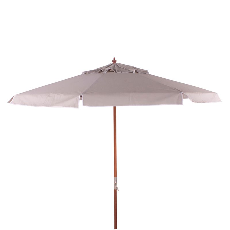 OmbrelloneBrisaBegeVaretasemMadeiraAcionadocomManivela270cm68935