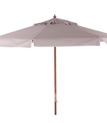 Ombrellone Brisa Bege - Varetas em Madeira - Acionado com Manivela 270cm - 68935