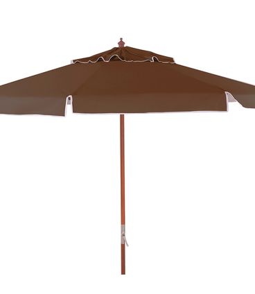 Ombrellone Brisa Marrom - Varetas em Madeira - Acionado com Manivela 270cm - 68936