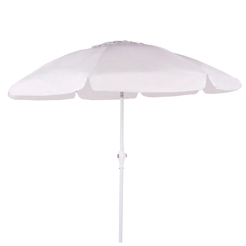 OmbrelloneArthurBrancoVaretasemAluminioAcionadocomManivela220cm68993