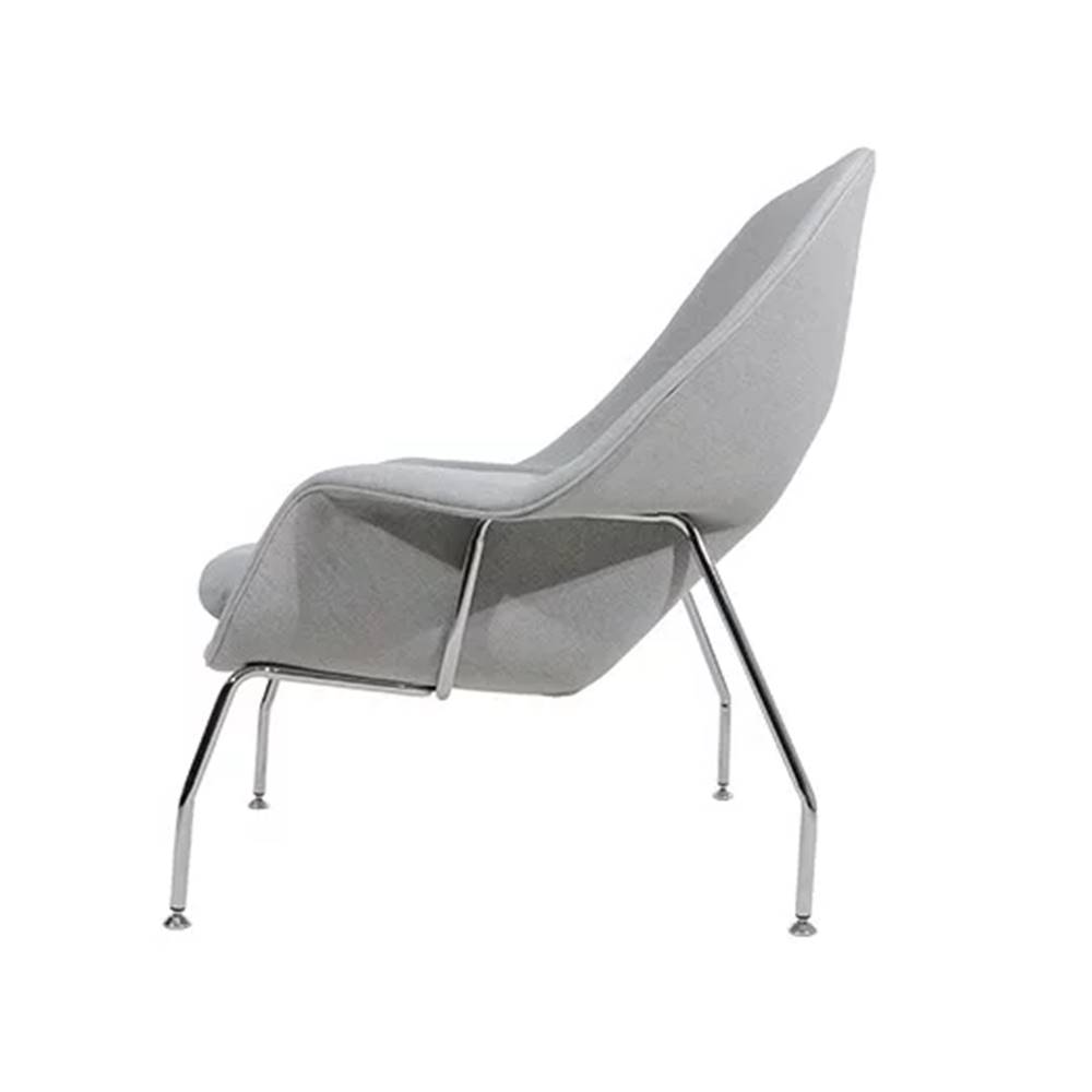 Poltrona-com-Puff-Womb-Saarinen-Tecido-Cinza-Base-Cromada---69146