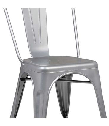 Kit Duas Cadeira Iron Tolix Cor Aco - 69093